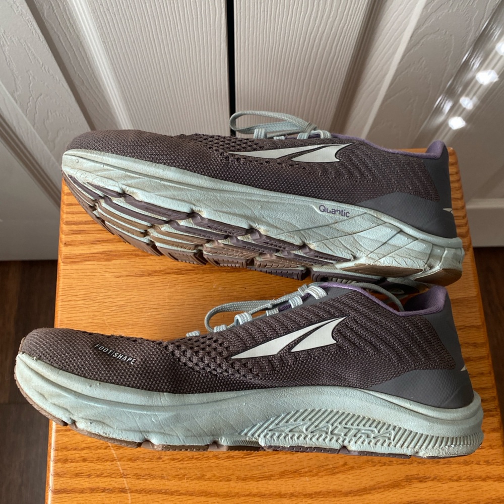 altra Torin 4.5 Quantic Plush Gray/Light Blue Knit Running Athletic Shoes 8 - Picture 5 of 8